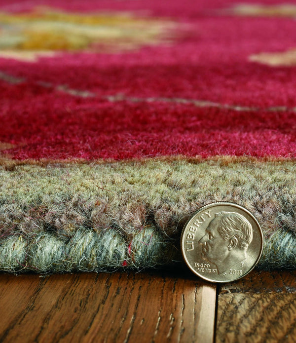 8' x 10' 6 Wool Red Area Rug