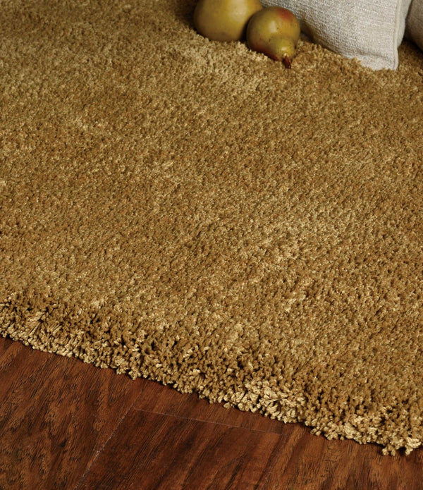 9' x 13' Gold Indoor Shag Rug