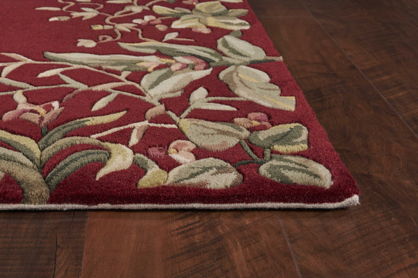 9' x 13'  Wool Ruby Area Rug