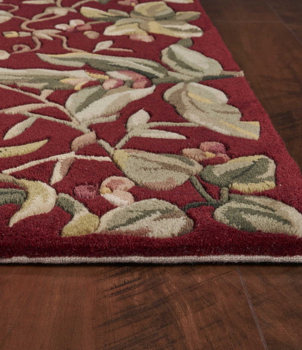 9' x 13'  Wool Ruby Area Rug