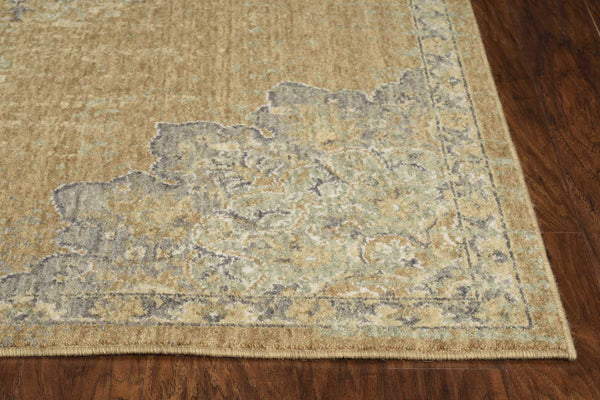 6' Round  Polyester Sage Area Rug