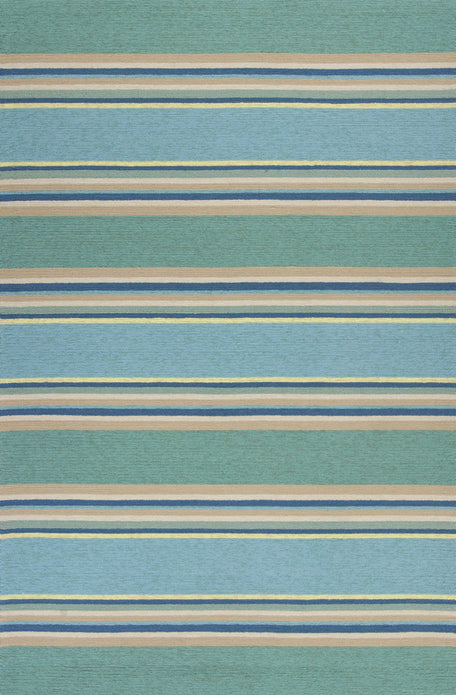 5' x 7' Ocean Stripes UV Treated Indoor Outdoor Area Rug