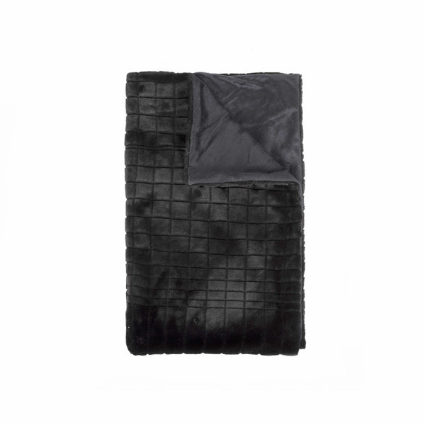 50" x 60" Nixon Black Fur   Throw