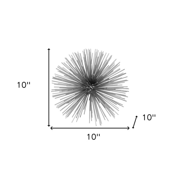 10' x 10' x 10' Silver Large Spiked Sphere