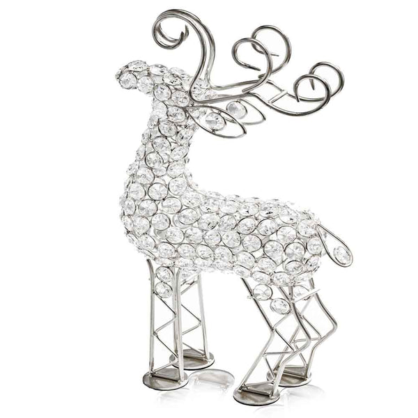 2.5' x 8' x 14' Silver Crystal Reindeer