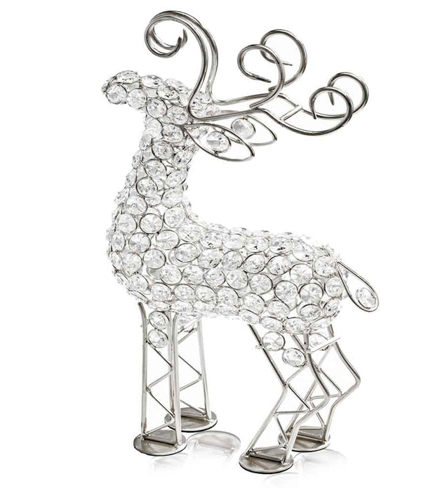 2.5' x 8' x 14' Silver Crystal Reindeer