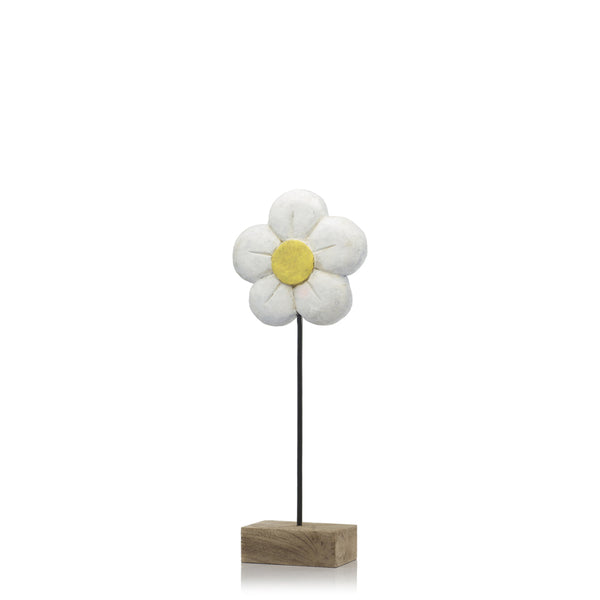 4' x 8' x 21' Natural and Black White Small Daisy on Stand