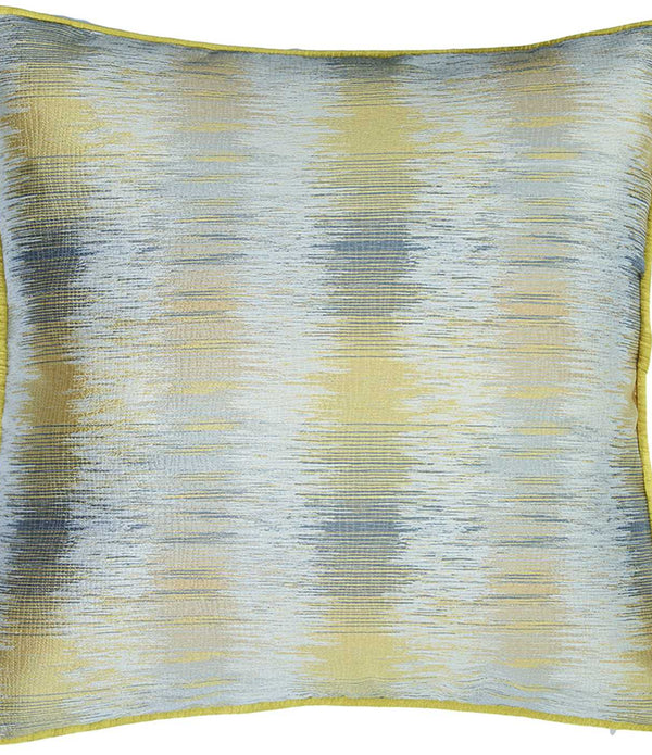 Yellow and Gray Blurred Lines Decorative Throw Pillow Cover