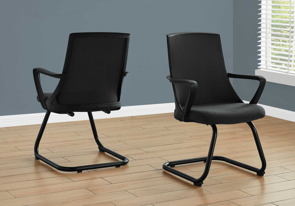 21" X 21" X 35" Black Mesh and Mid Back Office Chair - Set of 2