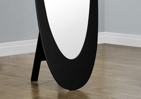 18.5" x 18.75" x 59" Black Oval Frame  Mirror