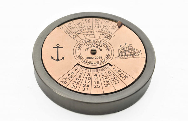 Set of 2 100 Year Calendar and Compass Quote