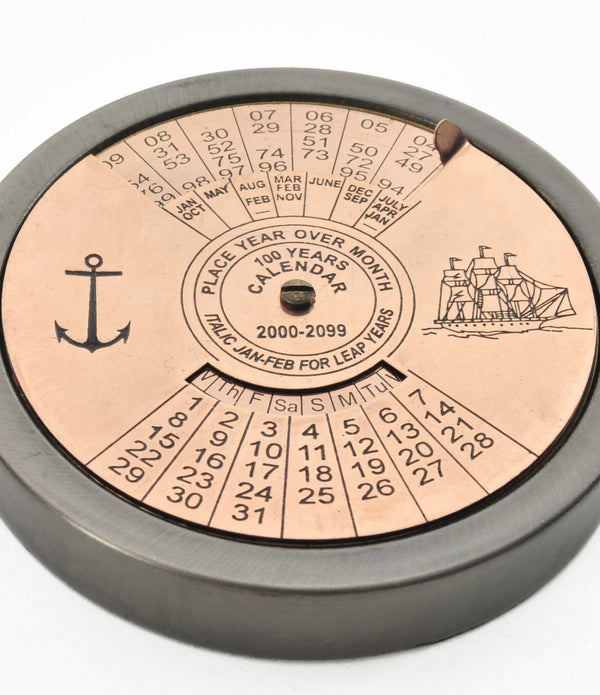 Set of 2 100 Year Calendar and Compass Quote