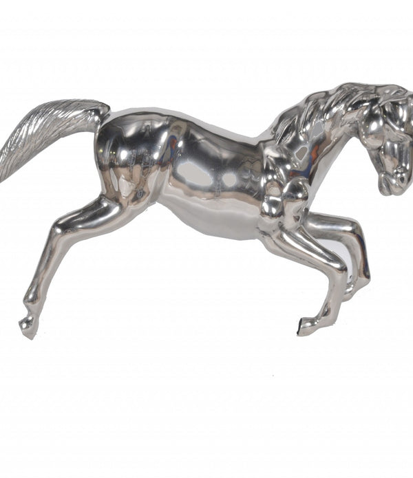 Large Silver Horse Statue