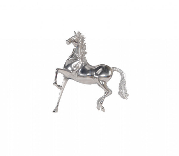 Nickel Plated Aluminum Horse Sculpture