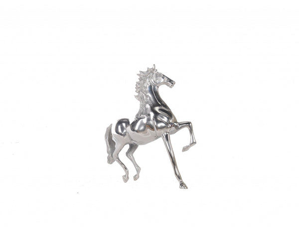 Nickel Plated Aluminum Horse Sculpture