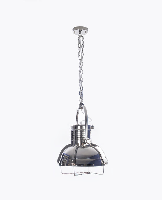 15" x 15" x 66" Large Steel  Pendant Lamp