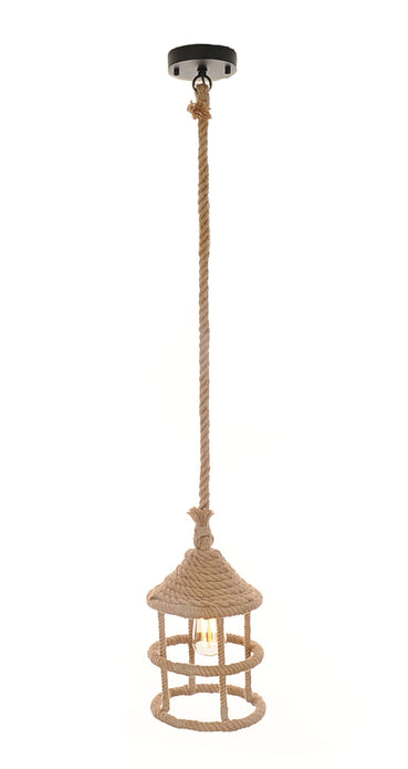 8.5" x 8.5" x 47" Rope  Pendant Lamp