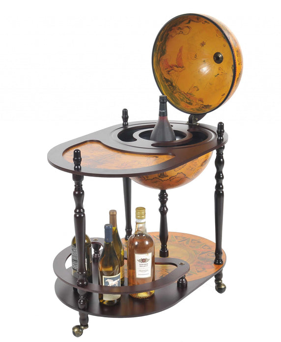 20" x 32" x 36" Red Globe Drink Trolley