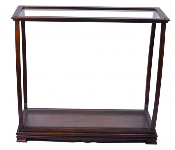 13" x 34" x 31.5" Classic Brown For Midsize Tall Ship  Display Case