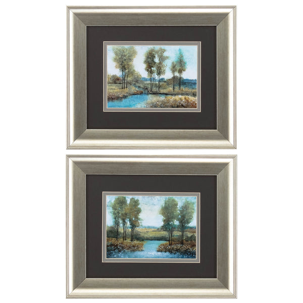 13' X 11' Brushed Silver Frame Stream Side (Set of 2)