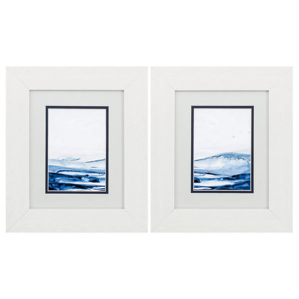 11' X 13' White Frame Azure Arctic (Set of 2)