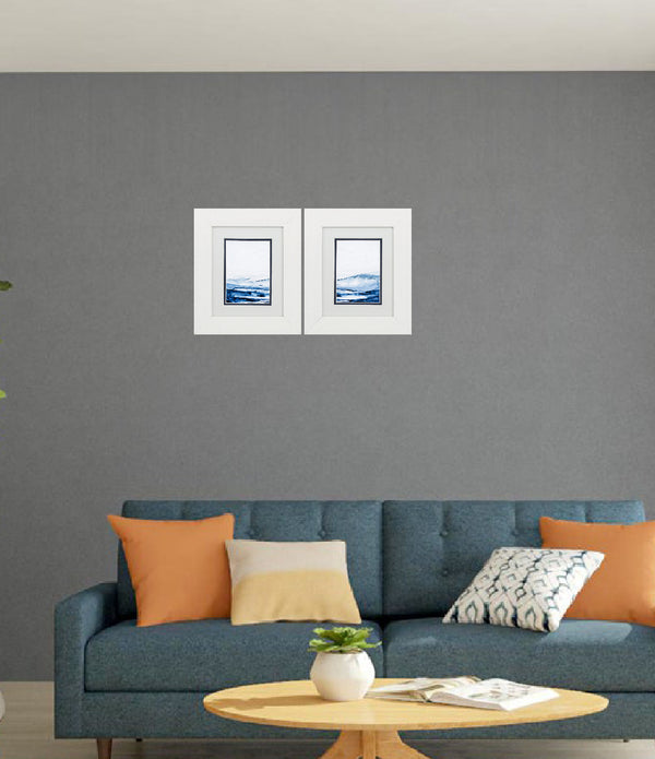 11' X 13' White Frame Azure Arctic (Set of 2)