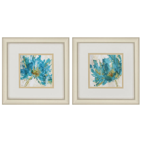 12' X 12' Champagne Gold Color Frame  Blue Infusion (Set of 2)