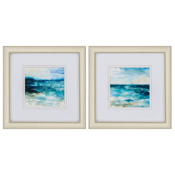 12' X 12' Champagne Gold Color Frame  Ocean Break (Set of 2)