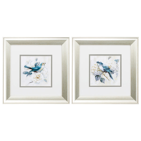 13' X 13' Aged Silver Frame Morning Song (Set of 2)