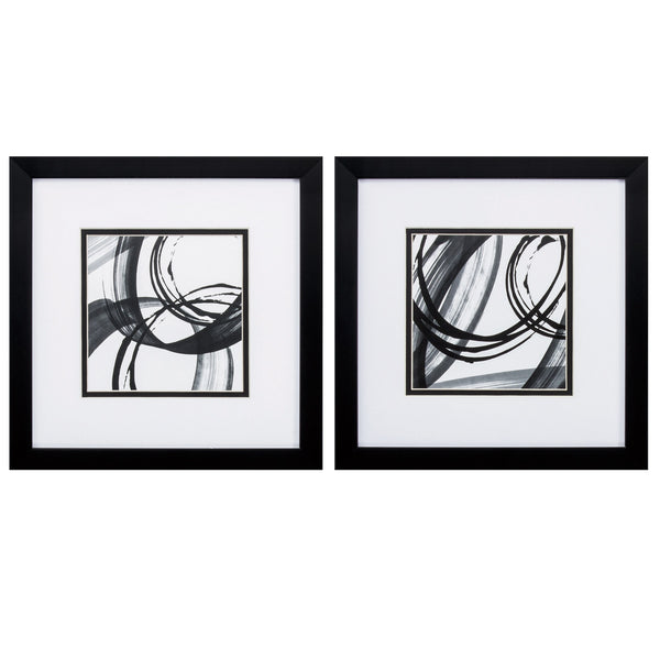 11' X 11' Silver Frame Black Rings (Set of 2)