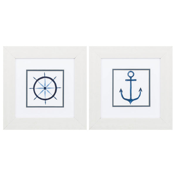 13' X 13' White Frame Sailing Set of 2