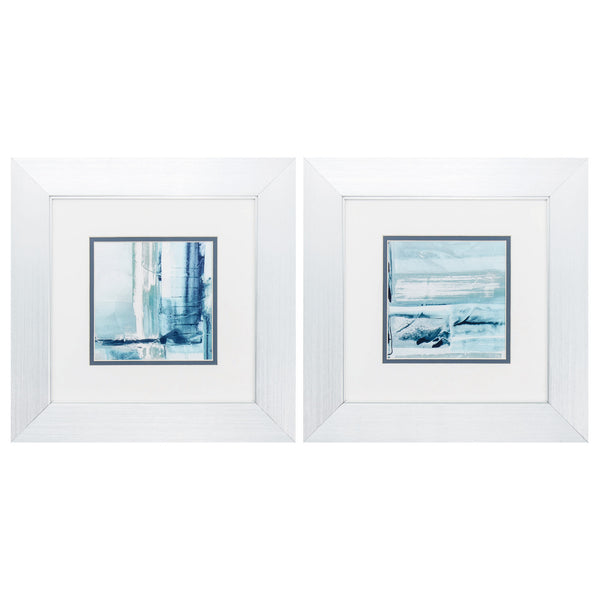 14' X 14' Silver Frame Miss The Sea (Set of 2)