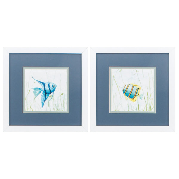 11' X 11' Matte White Frame Reef Encounter (Set of 2)