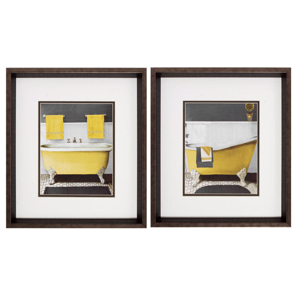 15' X 17' Brushed Silver Frame Citron Bath (Set of 2)