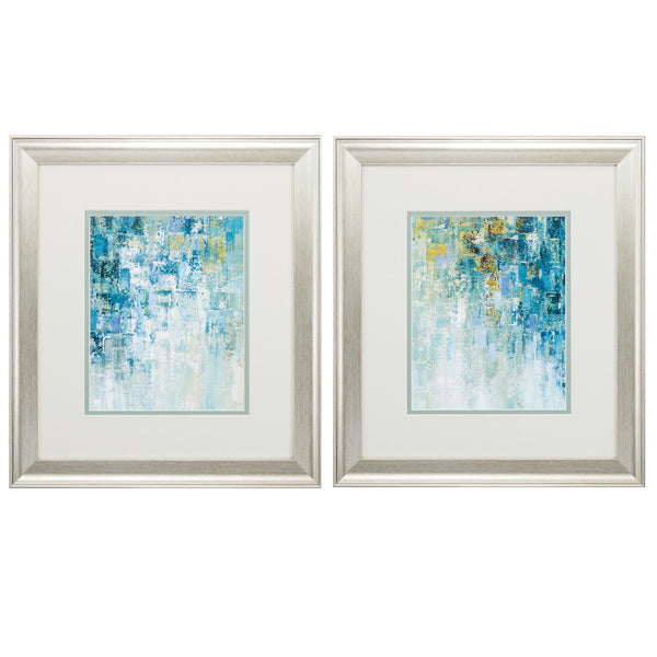 16' X 18' Brushed Silver Frame Blue (Set of 2)