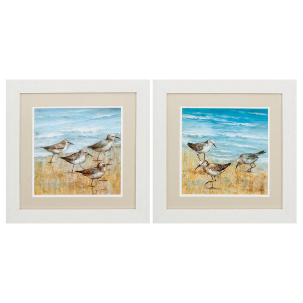 19' X 19' White Frame Sandpipers (Set of 2)