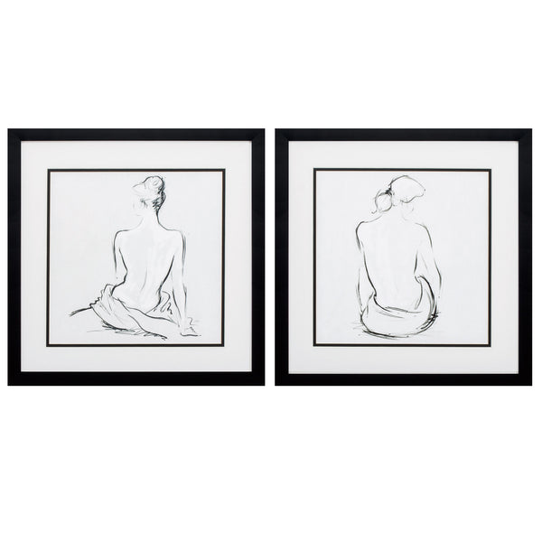 17' X 17' Silver Frame Poised Pose (Set of 2)