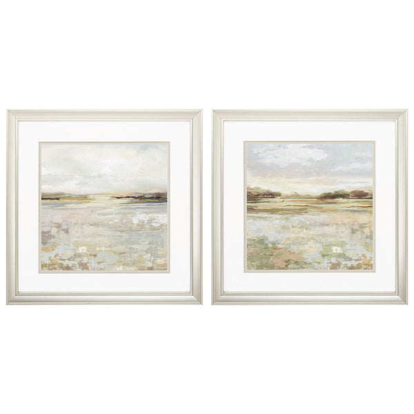 18' X 18' Champagne Gold Color Frame  Sunset (Set of 2)