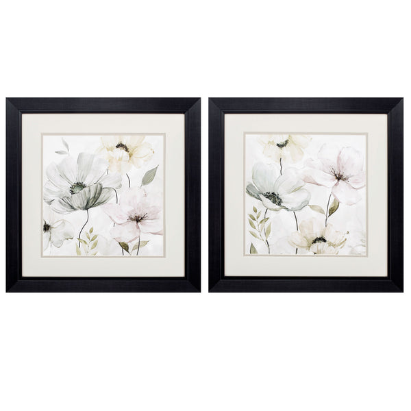 19' X 19' Black Frame Garden Grays Detail (Set of 2)