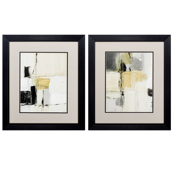 19' X 22' Black Frame Earth Tone Variety (Set of 2)