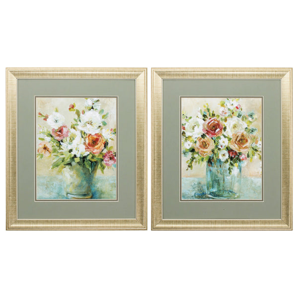 19' X 22' Gold Frame Bouquet Arrangement (Set of 2)