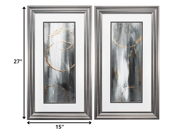 15' X 27' Gunmetal Gray Frame Gray Matter (Set of 2)