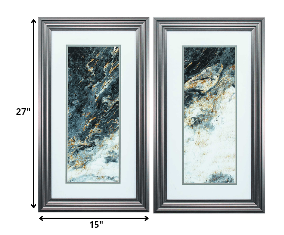 15' X 27' Gunmetal Gray Frame Stormy Weather (Set of 2)