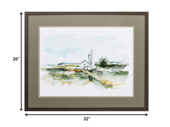 32' X 26' Brown Frame Rural Plein Air I