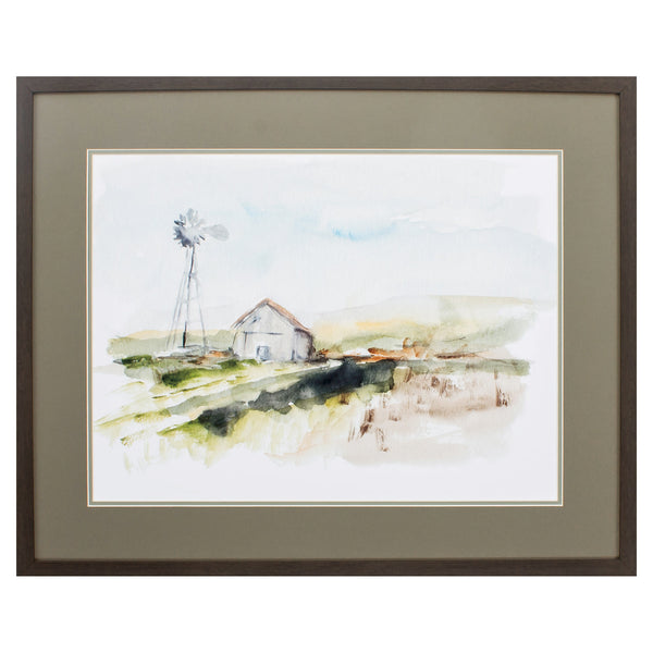 32' X 26' Brown Frame Rural Plein Air II