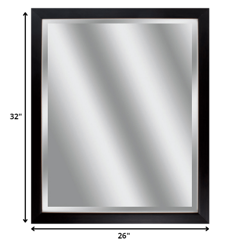 26' X 32' Woodtoned Frame Beveled Mirror