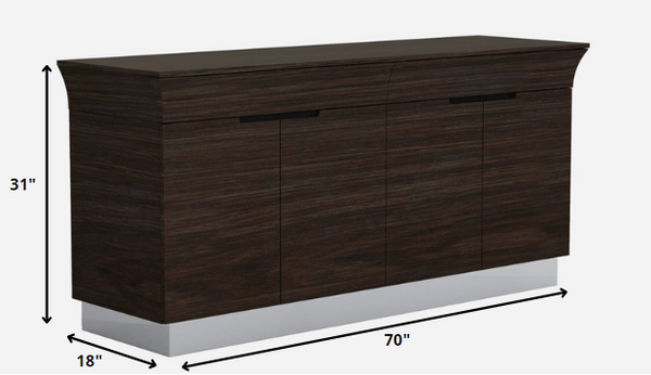 70" X 18" X 31 Wenge Buffet