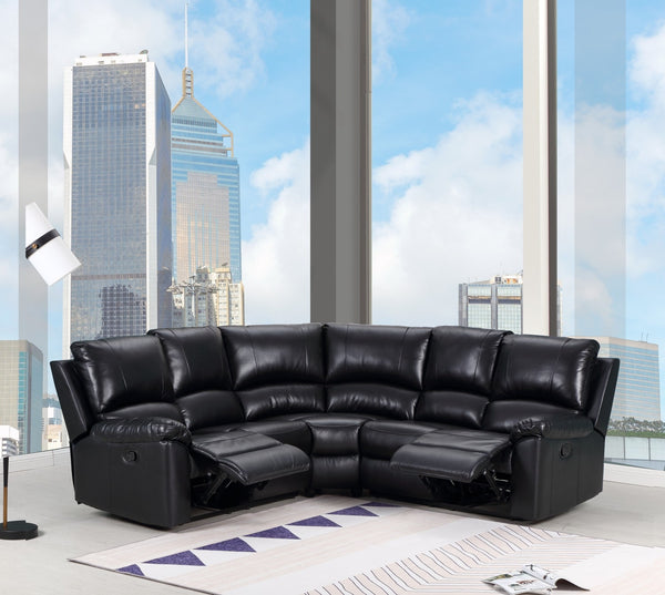 80" X 80" X 39" Black  Sectional