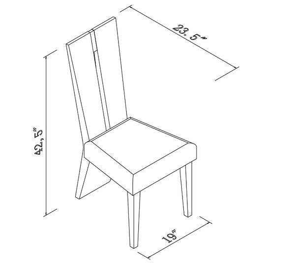 Contemporary Sleek High Gloss White Dining Chair