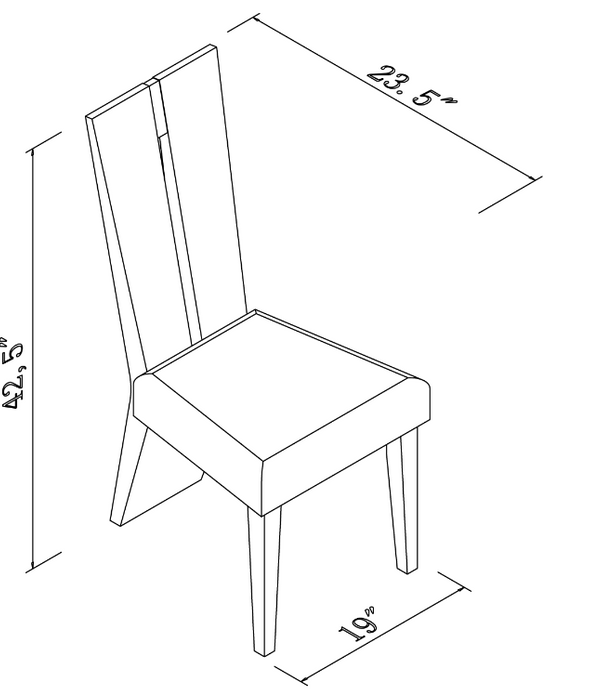 Contemporary Sleek High Gloss White Dining Chair